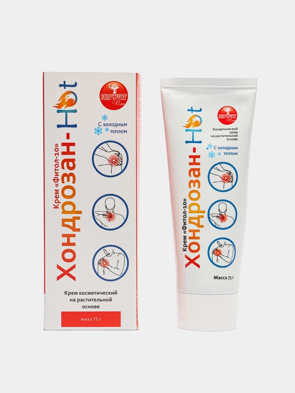 Крем "Фитол-10" Хондрозан - Hot" с холодным теплом, 75 г