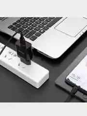 Черный сетевое зарядное устройство Borofone BA20A Sharp + кабель Lightning