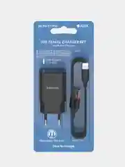 Черный сетевое зарядное устройство Borofone BA20A Sharp + кабель Lightning