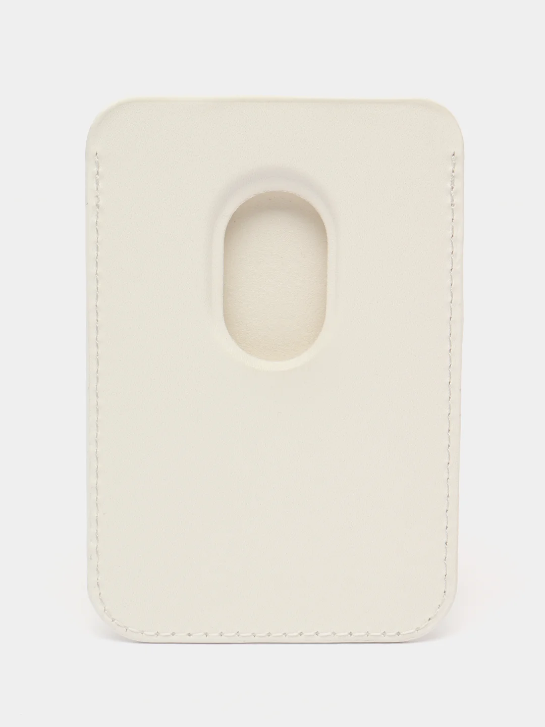 Белый картхолдер (визитница) MagSafe Leather Wallet для Apple iPhone с логотипом