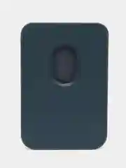 Индиго картхолдер (визитница) MagSafe Leather Wallet для Apple iPhone с логотипом