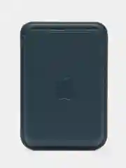 Индиго картхолдер (визитница) MagSafe Leather Wallet для Apple iPhone с логотипом