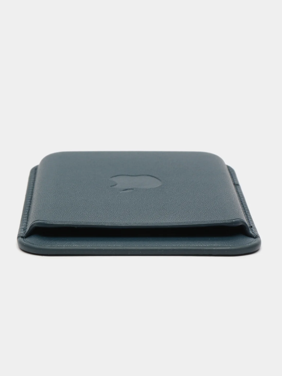 Индиго картхолдер (визитница) MagSafe Leather Wallet для Apple iPhone с логотипом
