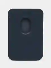 Синий картхолдер (визитница) MagSafe Leather Wallet для Apple iPhone с логотипом