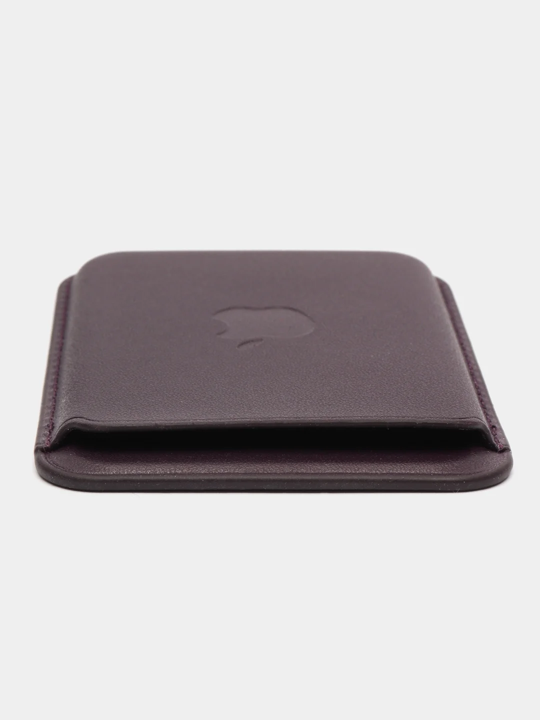 Тёмно-бордовый картхолдер (визитница) MagSafe Leather Wallet для Apple iPhone с логотипом