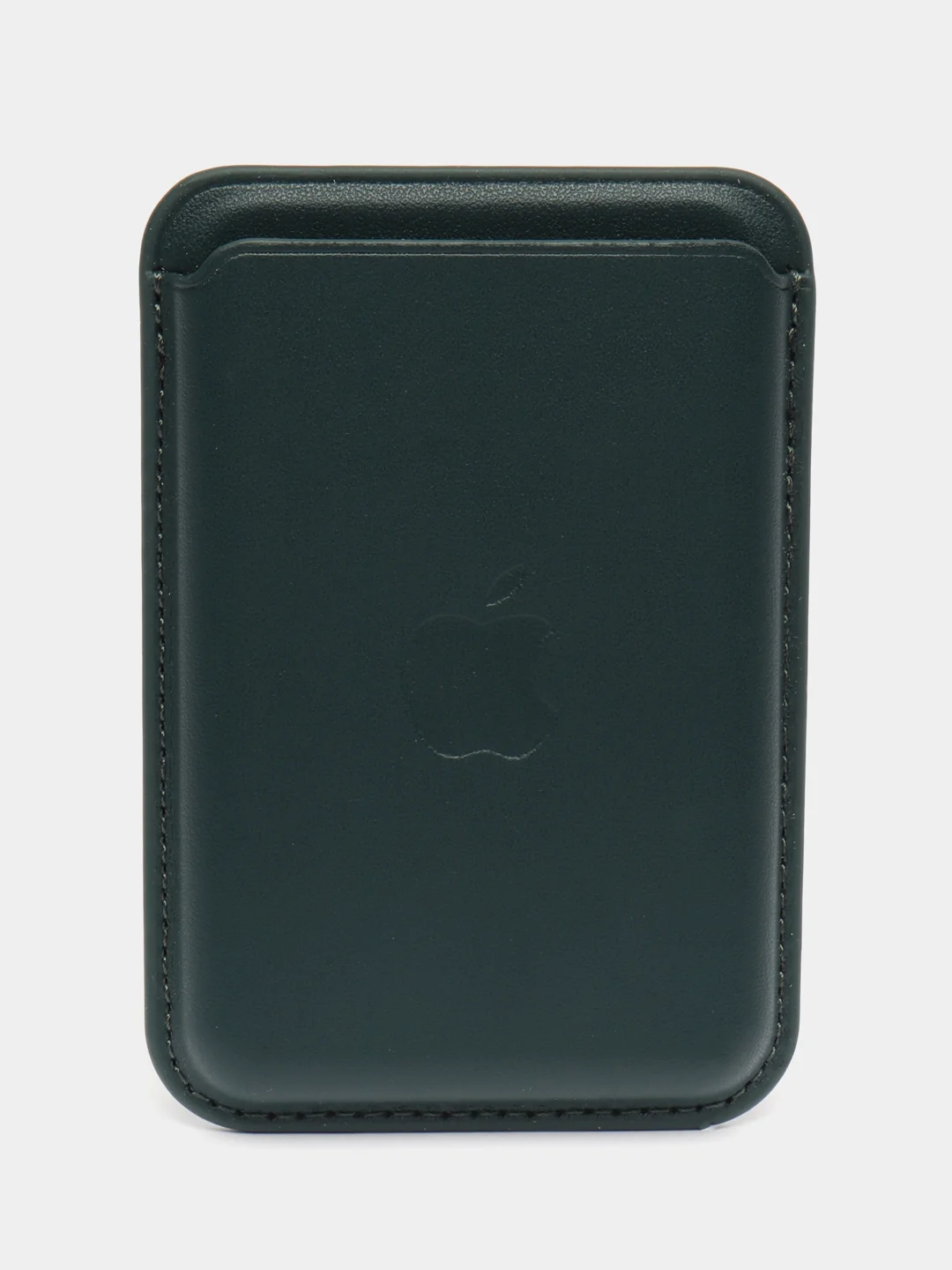 Тёмно-зелёный картхолдер (визитница) MagSafe Leather Wallet для Apple iPhone с логотипом