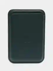 Тёмно-зелёный картхолдер (визитница) MagSafe Leather Wallet для Apple iPhone с логотипом