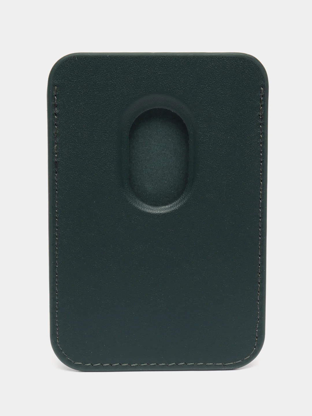 Тёмно-зелёный картхолдер (визитница) MagSafe Leather Wallet для Apple iPhone с логотипом