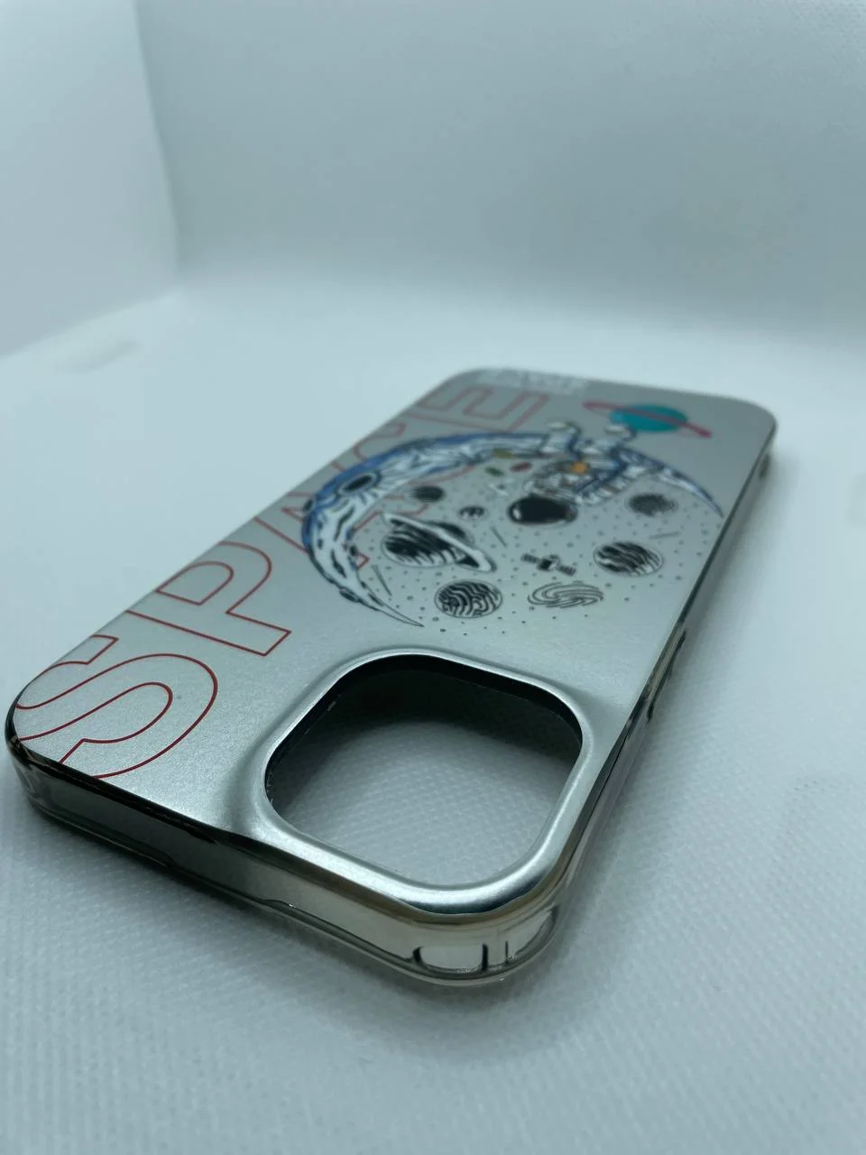 Хром чехол для iPhone 12 Pro/ 12 Pro Max/ 13 pro/ 13 Pro Max/ 14 pro/14 Pro Max, с принтом