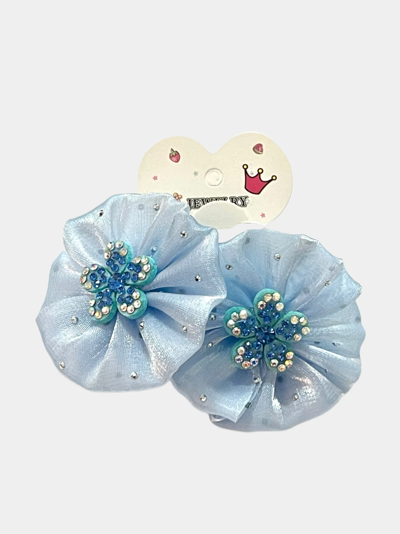 Серебряный резинки для волос, 2 штуки, бантики