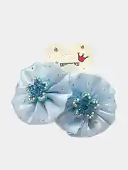 Серебряный резинки для волос, 2 штуки, бантики