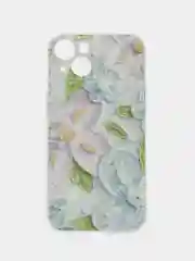 Голубой чехол для айфон (iPhone) 11 12 13 14 15 Pro Max Mini силиконовый