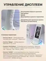 Серый меланж настольная лампа сенсорная проводная / беспроводная, светильник ночник светодиодный