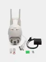 Белый камера видеонаблюдения Wi-Fi уличная, умная поворотная онлайн IP камера