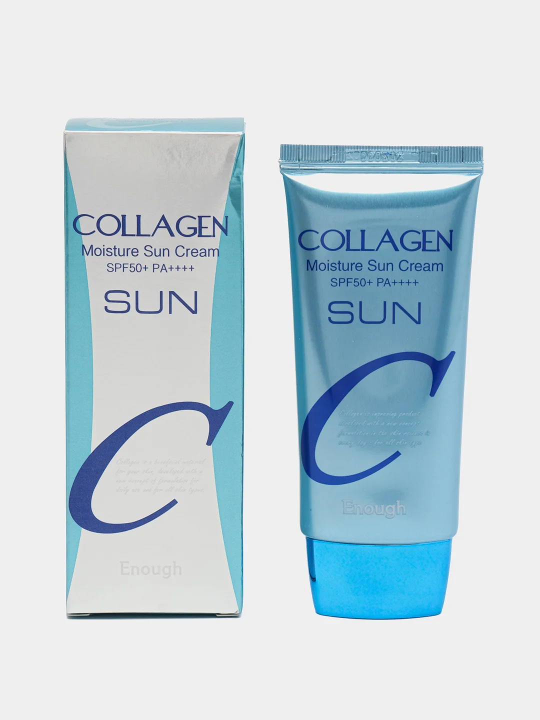 Солнцезащитный крем от загара для лица и тела SPF50+, увлажняющий с коллагеном