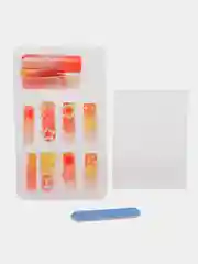 Коралловый накладные ногти, 24 штуки