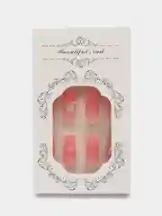 Коралловый меланж накладные ногти, 24 штуки