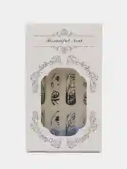 Прозрачный накладные ногти, 24 штуки