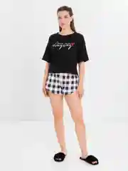 Угольный пижама женская с шортами