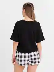 Угольный пижама женская с шортами