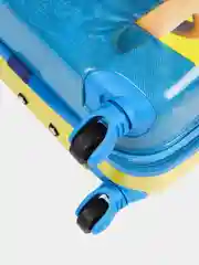 Желтый детский чемодан на колесах, пластиковый,ручная кладь