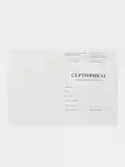 Бежевый сертификат о профилактических прививках, 24 страницы, А6