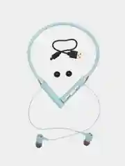 Голубой беспроводные магнитные наушники с микрофоном Music 12D / G08 bluetooth для занятий спортом