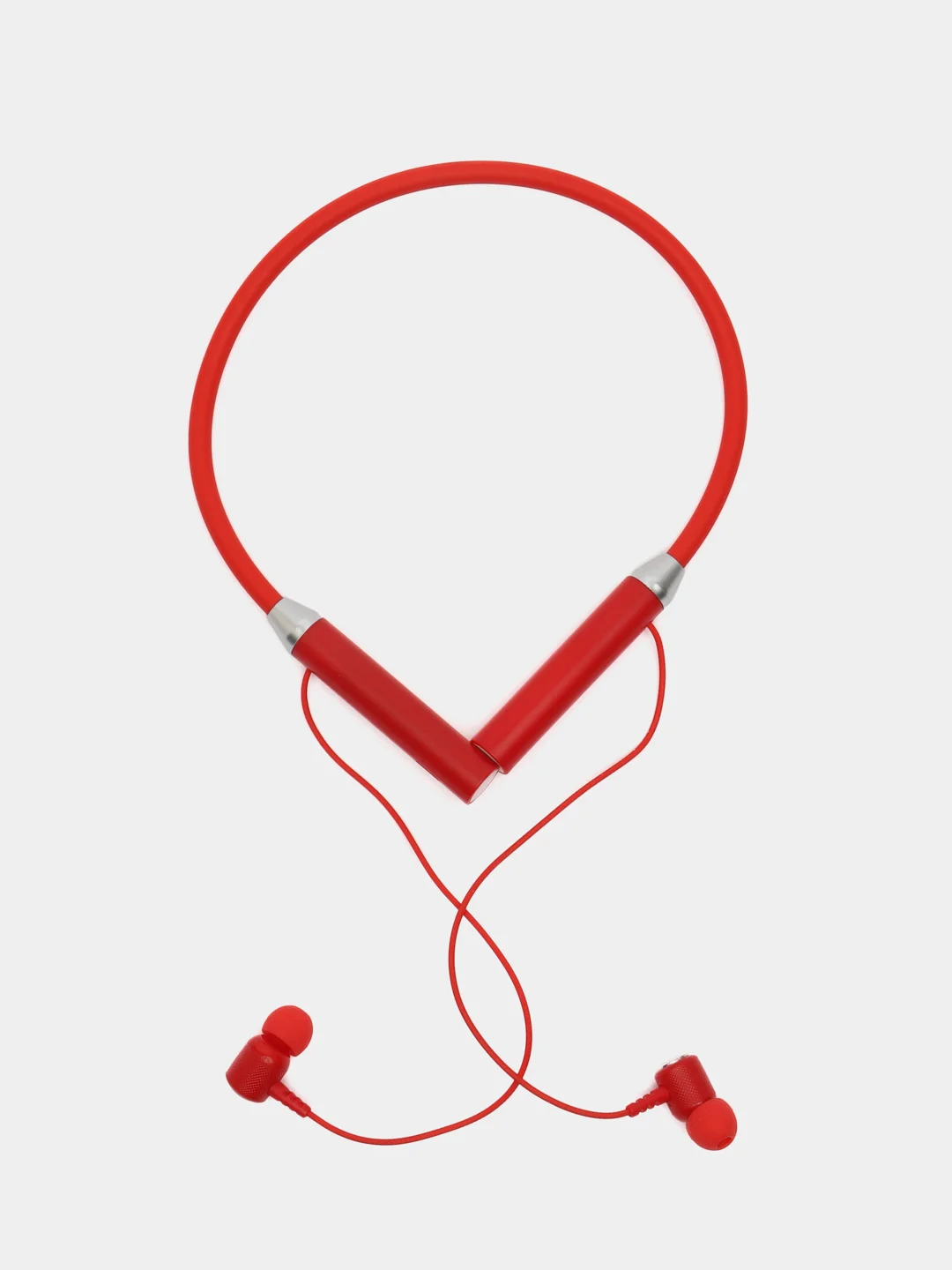 Красный беспроводные магнитные наушники с микрофоном Music 12D / G08 bluetooth для занятий спортом