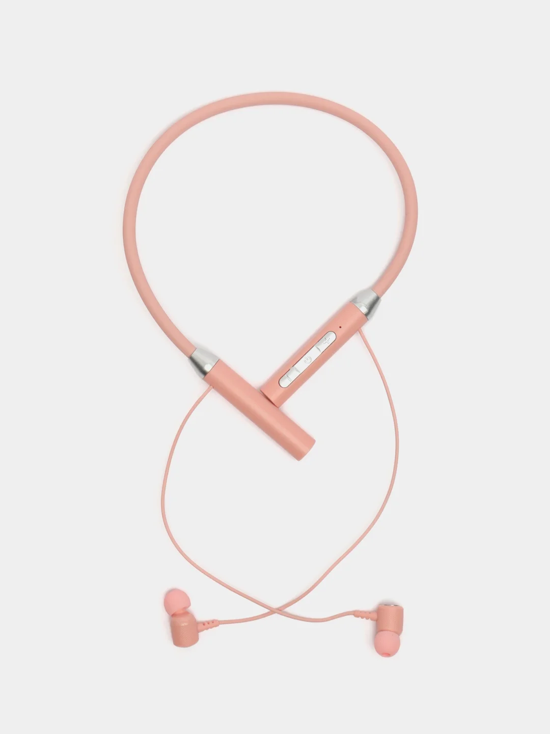 Розовый беспроводные магнитные наушники с микрофоном Music 12D / G08 bluetooth для занятий спортом