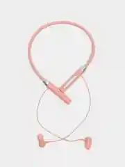 Розовый беспроводные магнитные наушники с микрофоном Music 12D / G08 bluetooth для занятий спортом