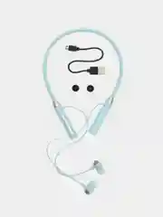 Голубой беспроводные магнитные наушники с микрофоном Music 12D / G08 Bluetooth