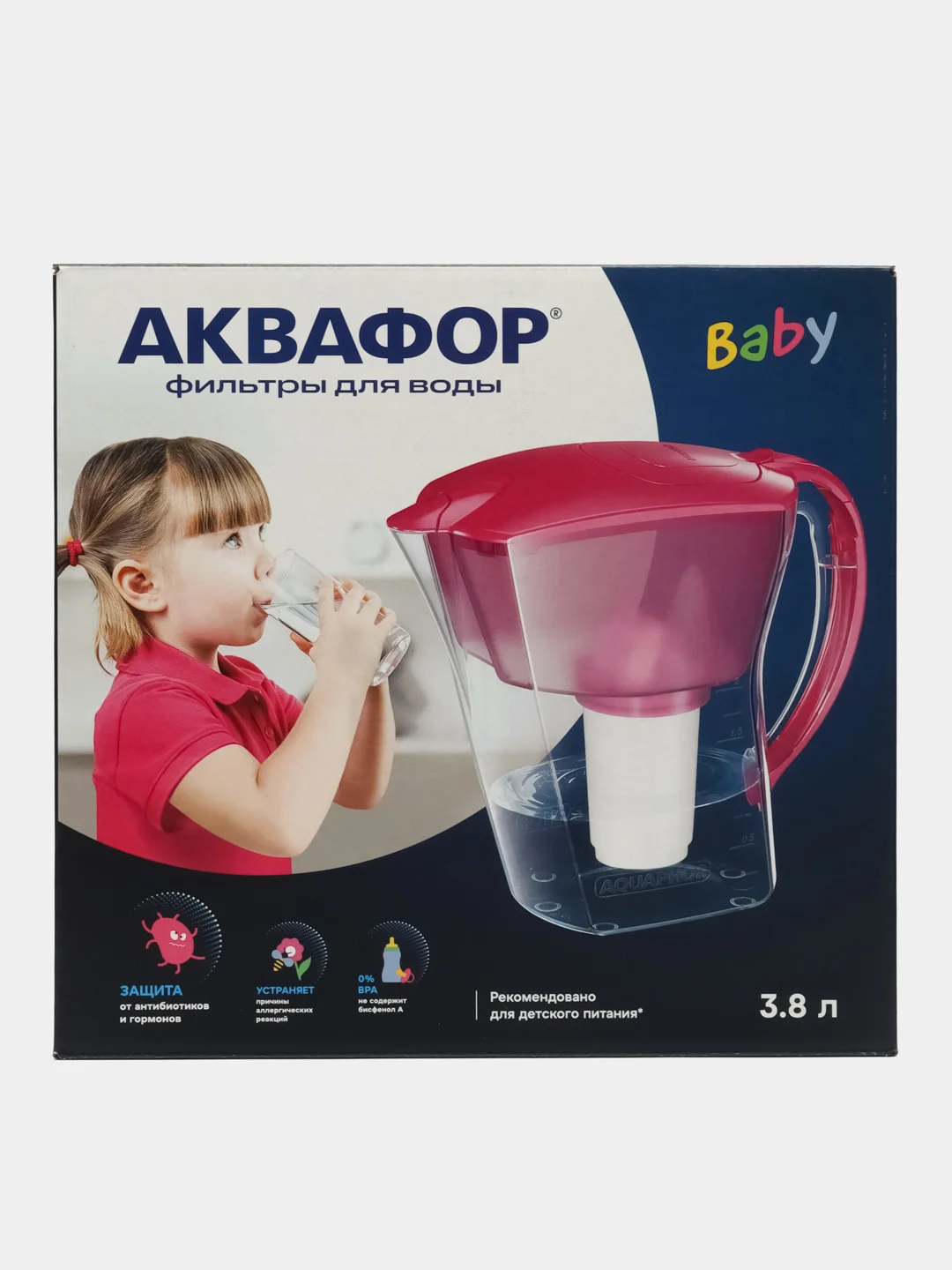 Фильтр кувшин для воды Аквафор Baby, мятный