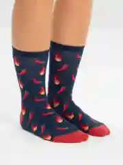 Носки с принтом "Еда", высокие, унисекс