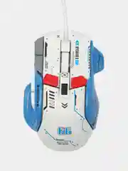 Белый проводная игровая бесшумная мышь с RGB-подсветкой