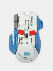 Белый беспроводная игровая бесшумная мышь с RGB подсветкой