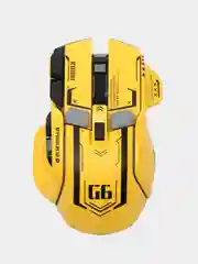 Желтый беспроводная игровая бесшумная мышь с RGB подсветкой