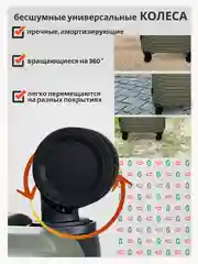 Хаки чемодан на колесах, ударопрочный, облегченный из полипропилена