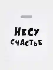 Пакет подарочный с приколами "Несу счастье",  "Чёт несу" набор 3 шт, 31 х 40 см + подарок