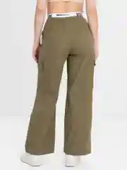 Хаки брюки женские карго с резинкой