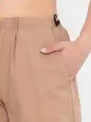 Бежевый брюки женские карго с резинкой