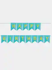 Ледяной гирлянда "HAPPY BIRTDAY" на День Рождения/Флажки на ленте