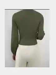 Зелёный хаки топ женский,лонгслив,в рубчик