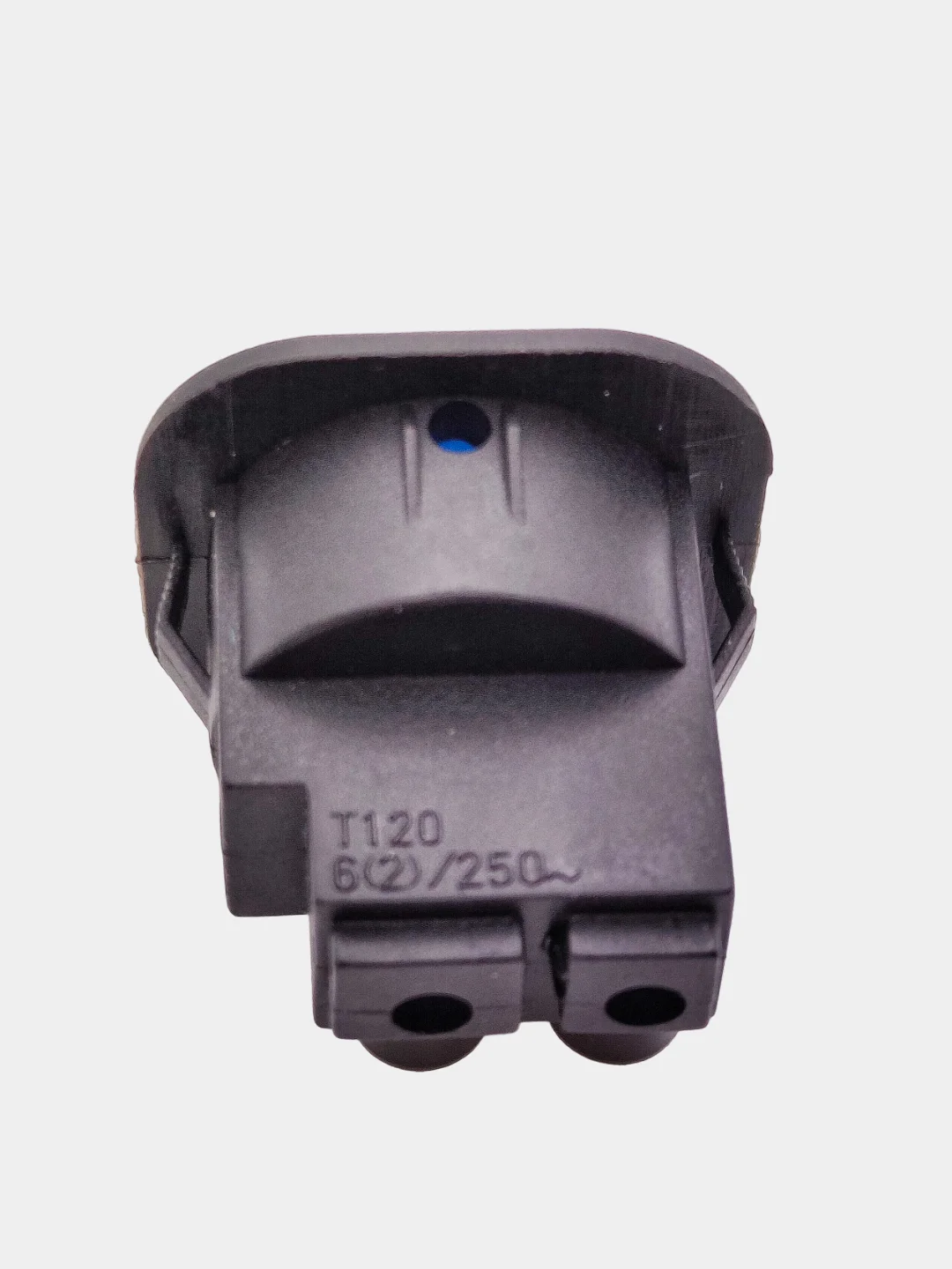 Красный выключатель клавишный круглый 250V 6А (2с) под винт ON-OFF  (+провода 15 см с НШВИ)