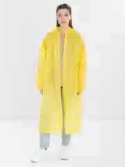 Желтый дождевик с капюшоном многоразовый
