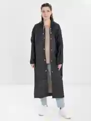 Черный дождевик с капюшоном многоразовый
