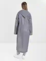 Серый дождевик с капюшоном, многоразовый UNISEX цвет белый,черный