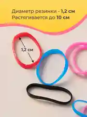 Разноцветный силиконовые резинки для волос REVOLUT, набор 1000 шт