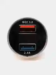 Автомобильная зарядка в прикуриватель 6А QC 3.0, 2USB х 3.1 А