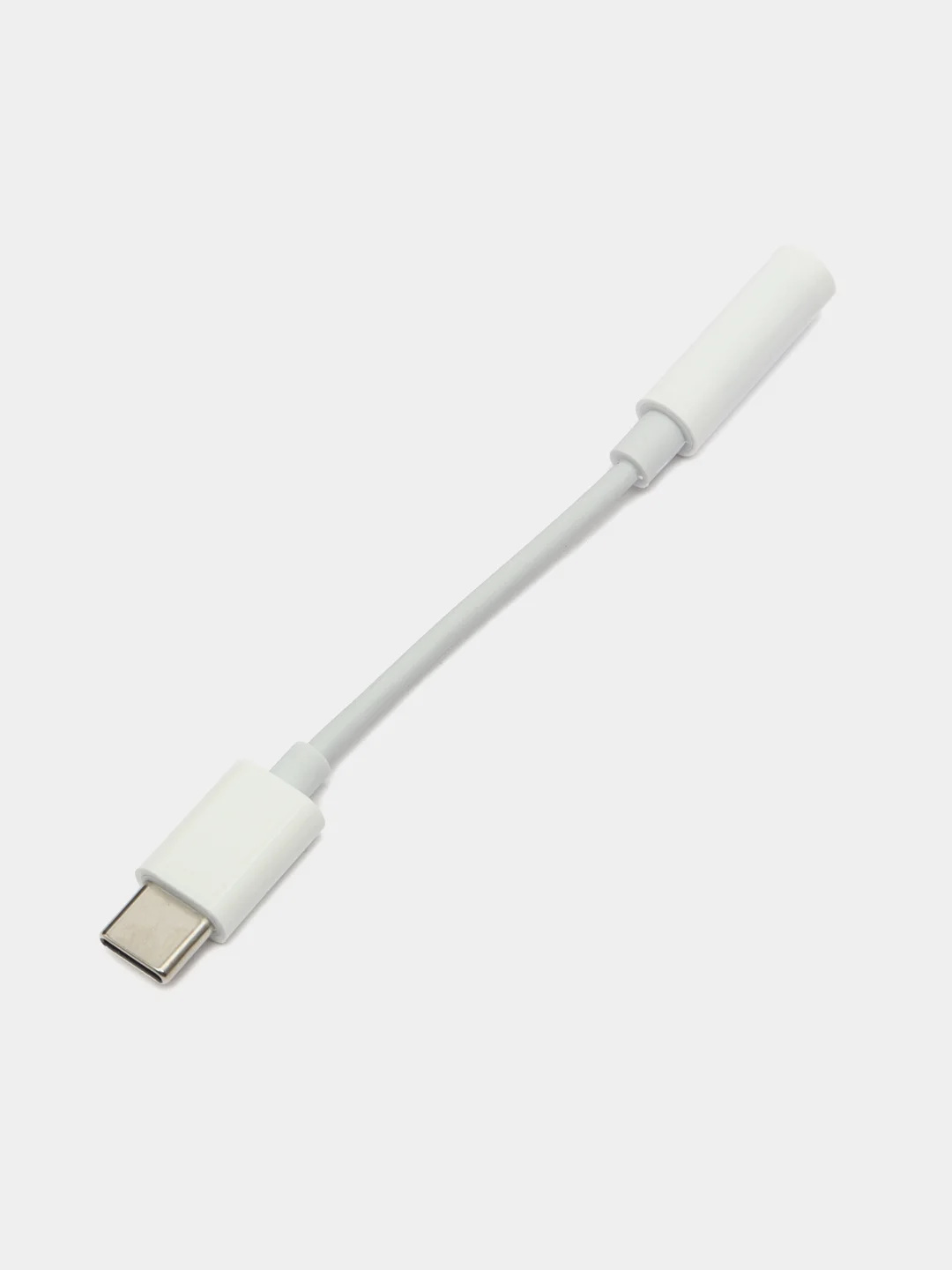 Переходник кабель Type-C на 3.5mm jack Белый (Цифровой чип)