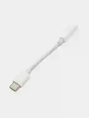 Переходник кабель Type-C на 3.5mm jack Белый (Цифровой чип)